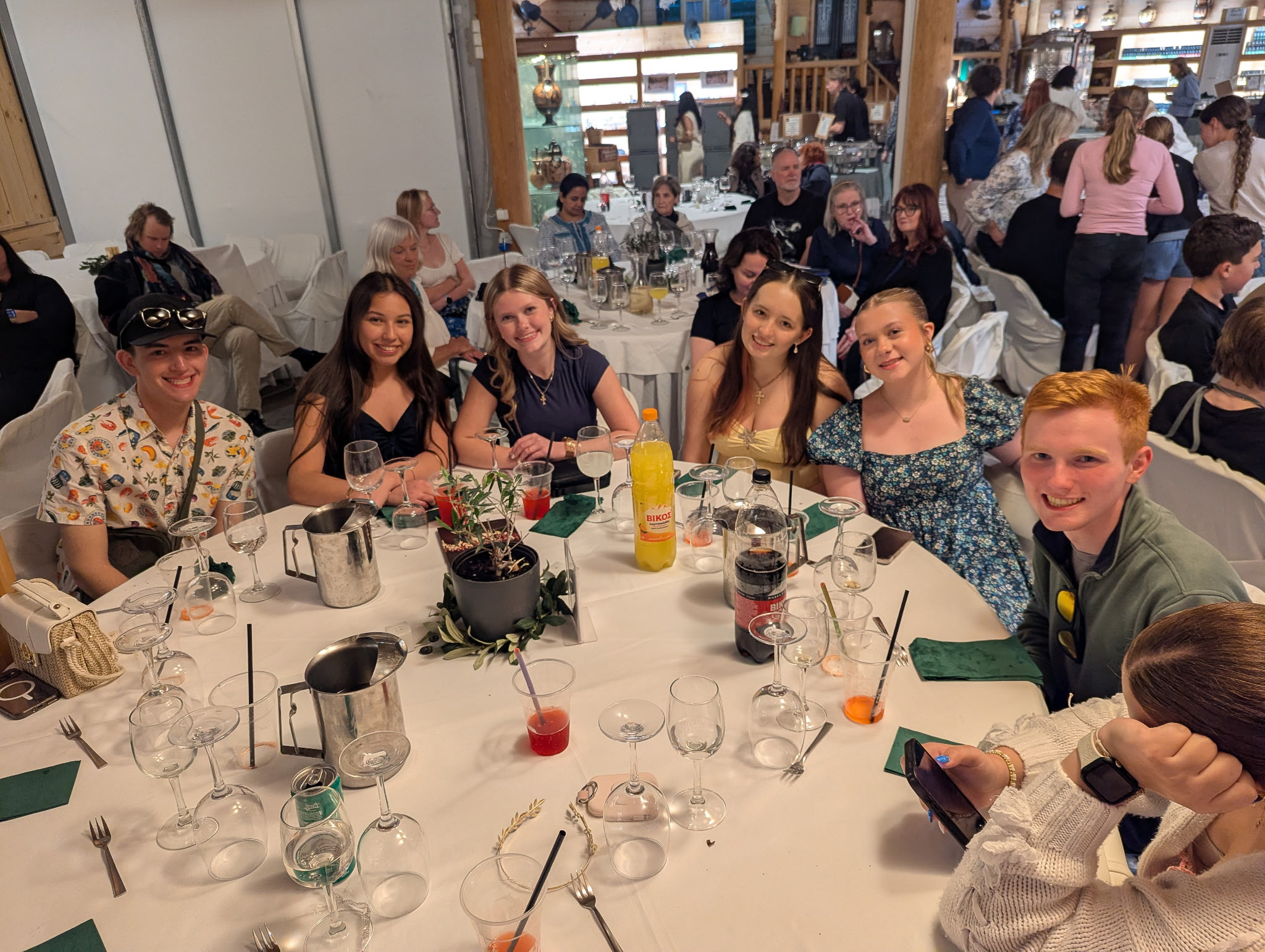 Final Greek dinner.