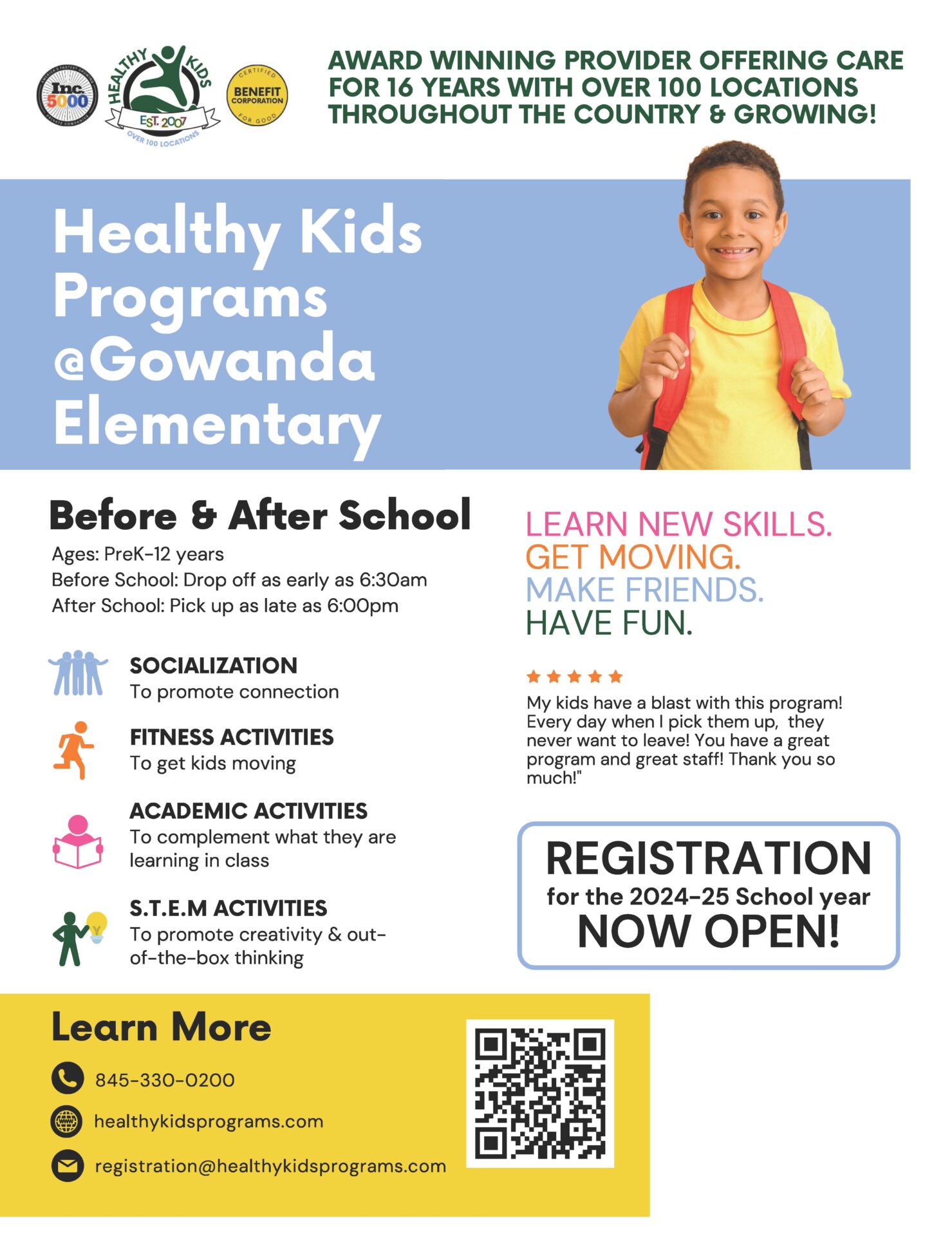 Healthy Kids Programs advertisement 2024-2025