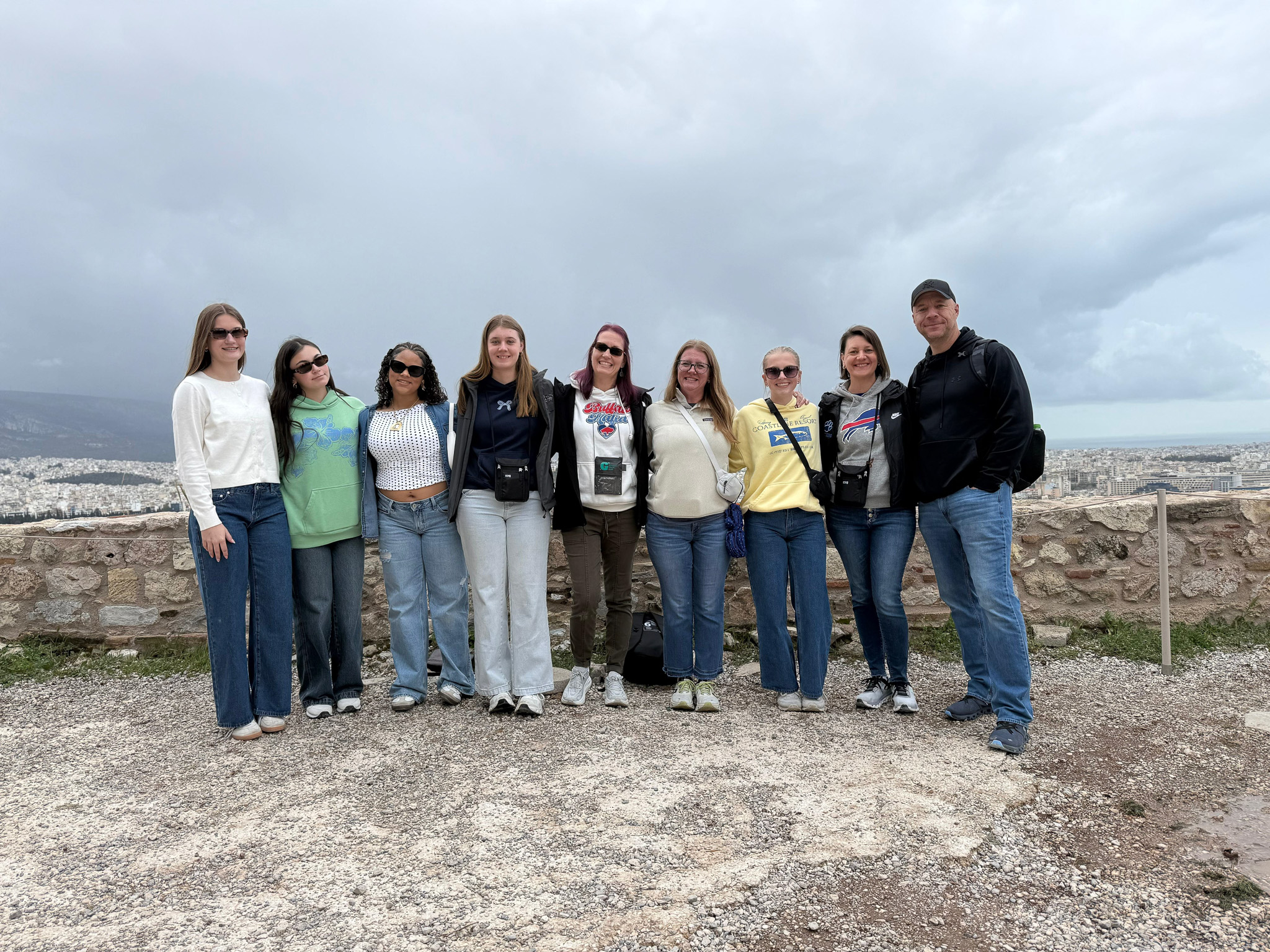 Students learning about Greek architecture.