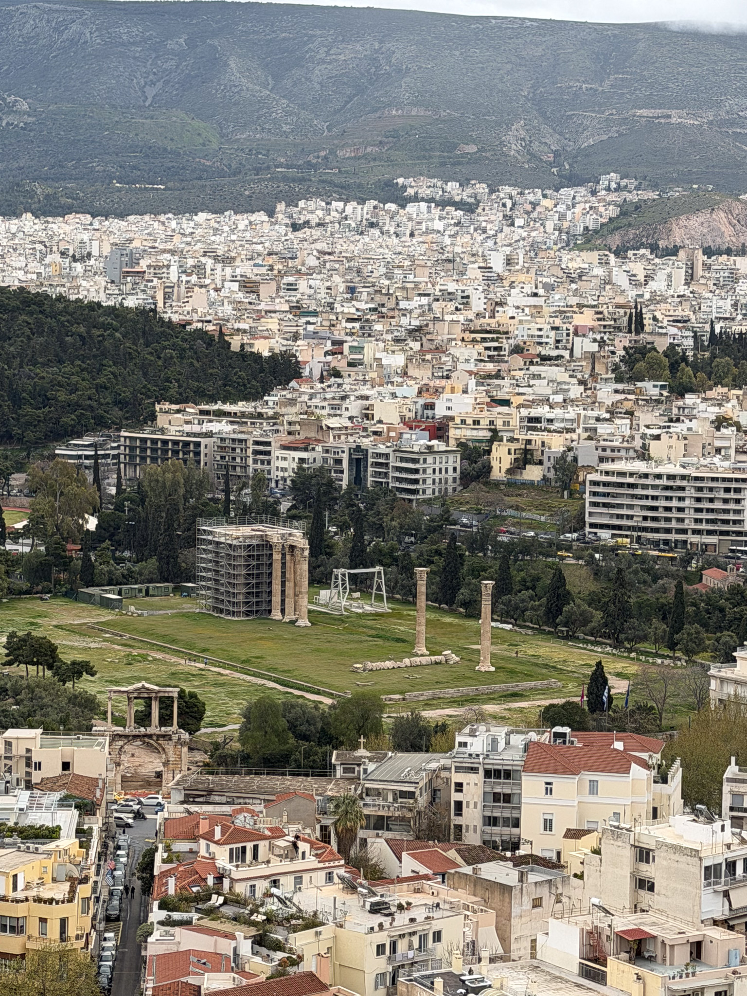 View of the Acropolis from below.