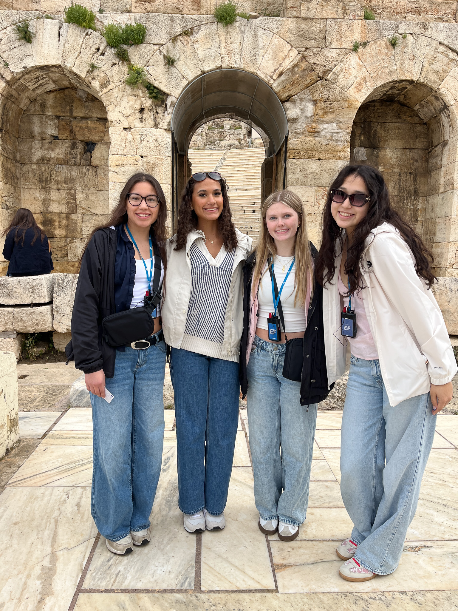 Smiling Panthers at the Acropolis overlooking Athens.