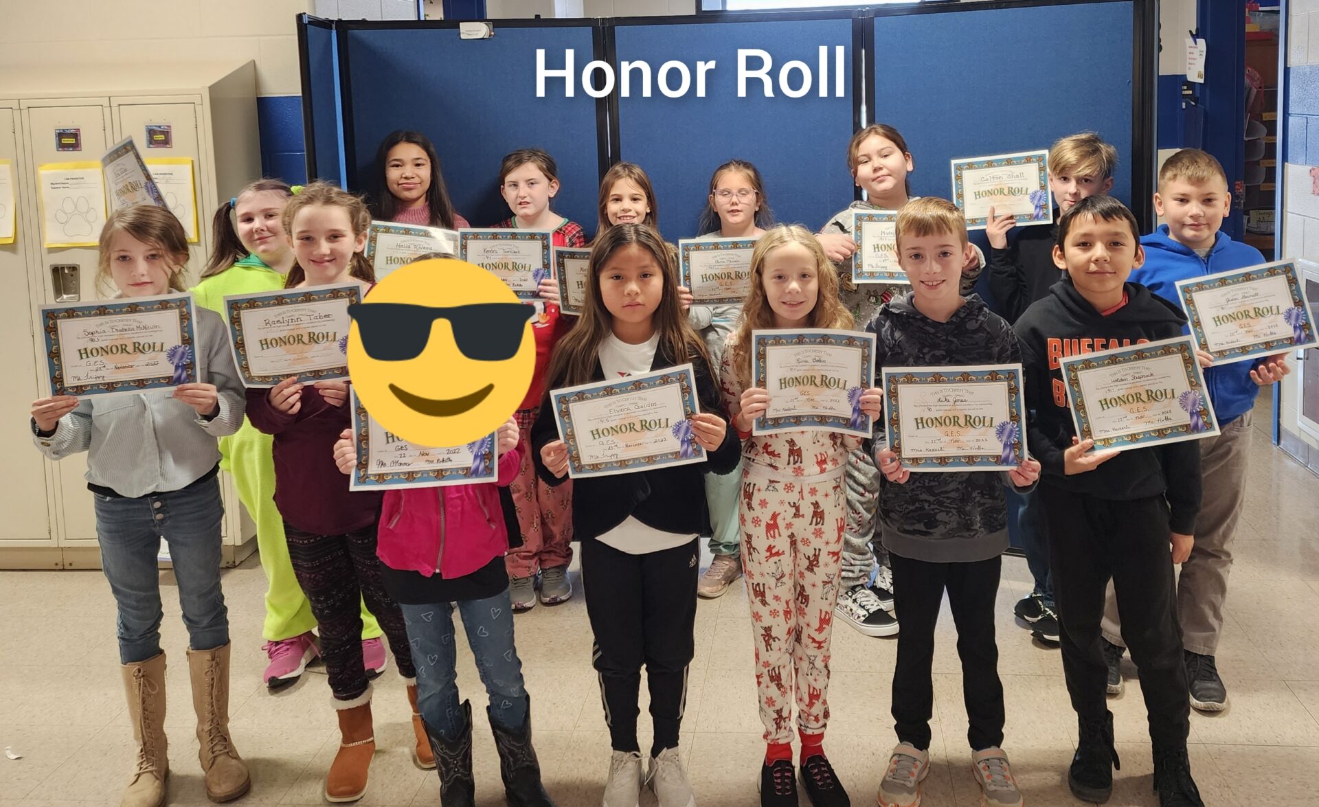 GES Honor Roll students 
