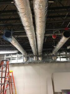 Music room ductwork installation