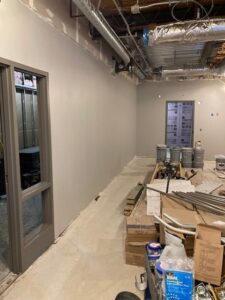 Prime & paint new main office at the elementary school the week of Feb. 27-March 3, 2023.