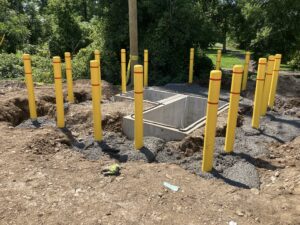 Bollards installation around electrical transformers at GES